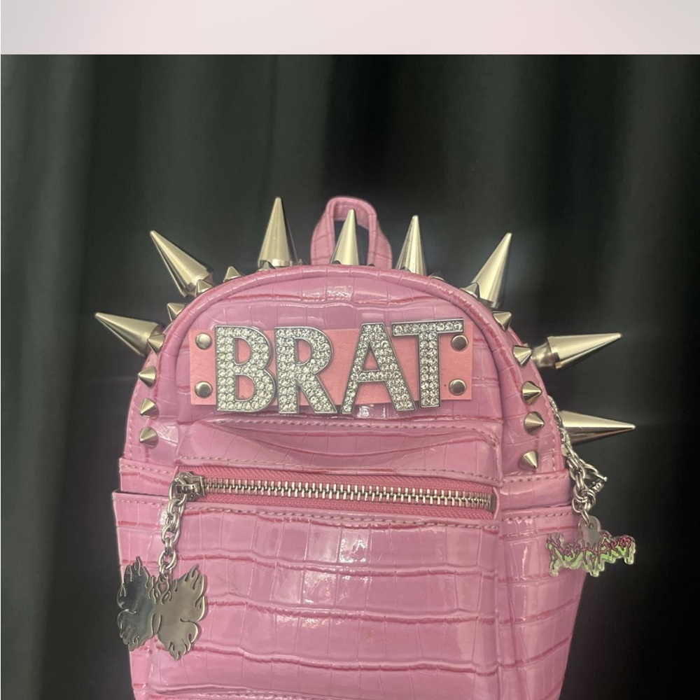Dollskill NastyGem Pink Spiked Backpack